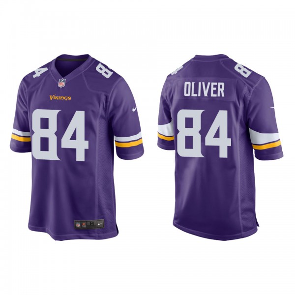 Men's Minnesota Vikings Josh Oliver Purple Game Je...