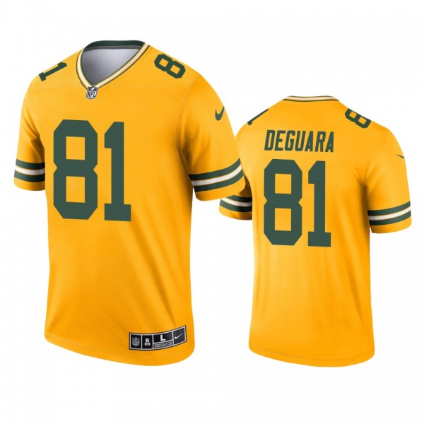 Green Bay Packers Josiah Deguara Gold 2021 Inverted Legend Jersey