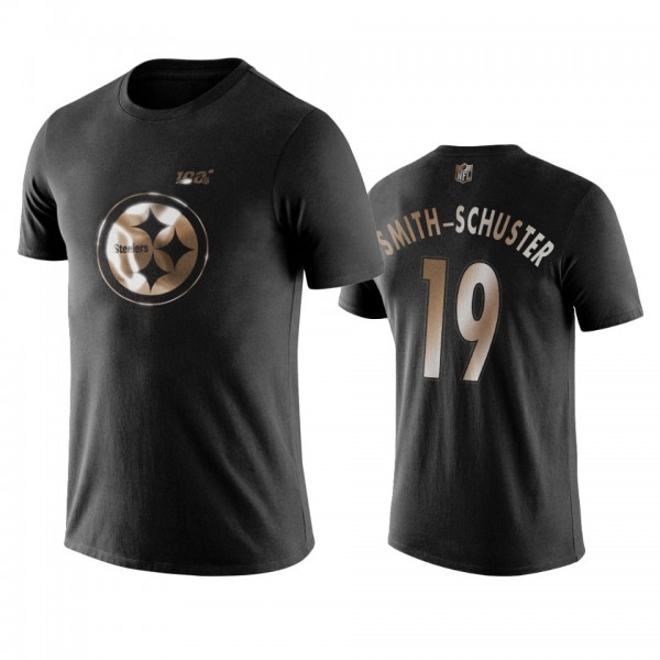 JuJu Smith-Schuster Pittsburgh Steelers Black Golden 100th Season Name & Number T-Shirt