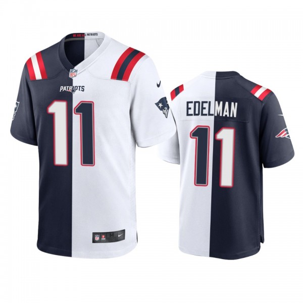 New England Patriots Julian Edelman Navy White Spl...