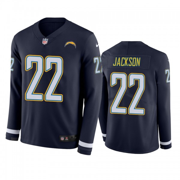 Los Angeles Chargers Justin Jackson Navy Therma Long Sleeve Jersey