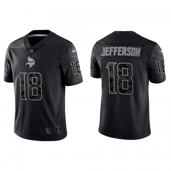 Justin Jefferson Minnesota Vikings Black Reflectiv...
