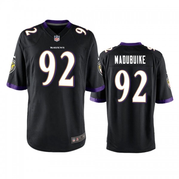 Baltimore Ravens Justin Madubuike Black Game Jerse...