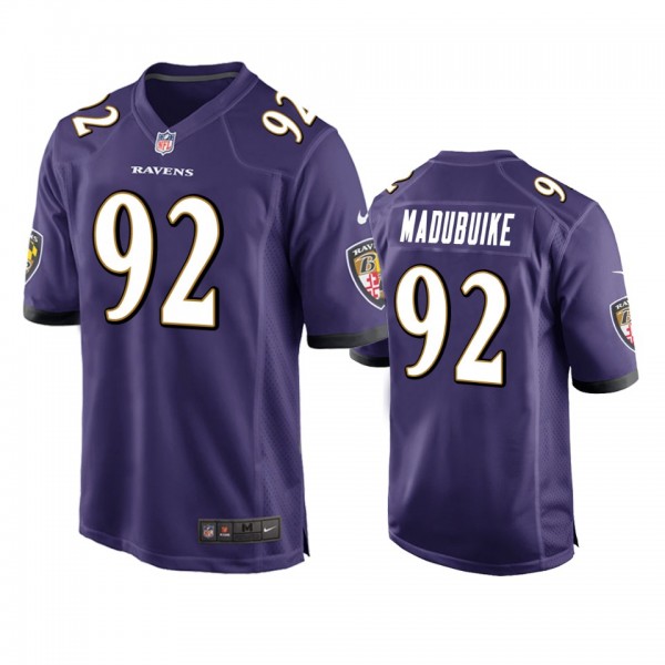 Baltimore Ravens Justin Madubuike Purple Game Jers...