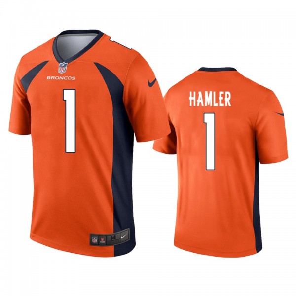 Denver Broncos K.J. Hamler Orange Legend Jersey - ...