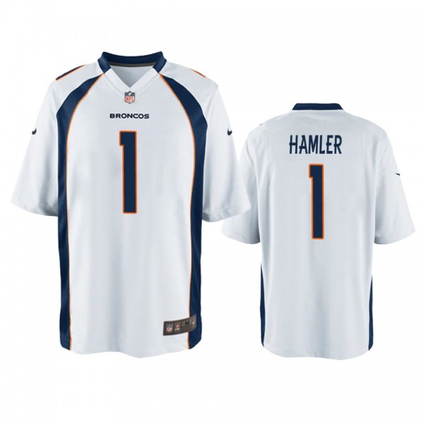 Denver Broncos K.J. Hamler White Game Jersey