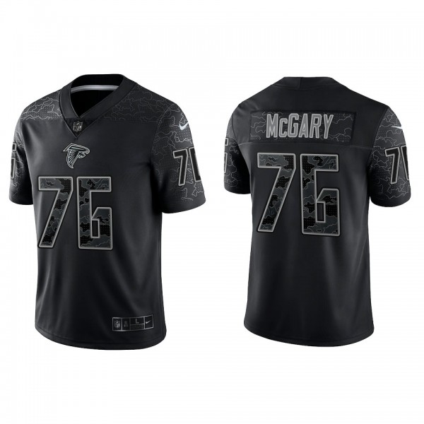 Kaleb McGary Atlanta Falcons Black Reflective Limited Jersey