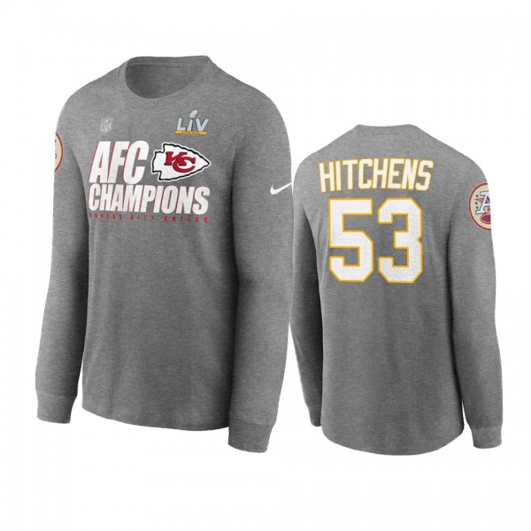 Kansas City Chiefs Anthony Hitchens Red 2020 AFC C...