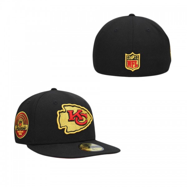 Kansas City Chiefs Black 1980 Pro Bowl Cobra Kai 59FIFTY Fitted Hat