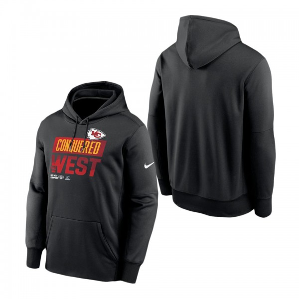 Men's Kansas City Chiefs Nike Black 2022 AFC West Division Champions Locker Room Trophy Collection Pullover Hoodie
