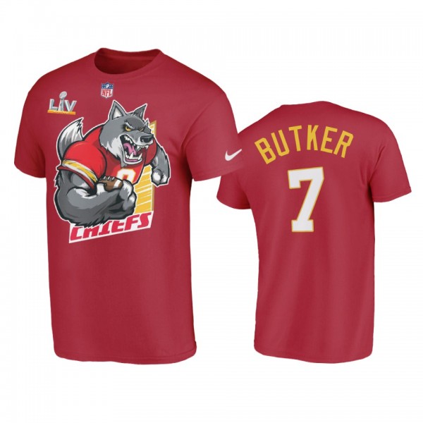 Kansas City Chiefs Harrison Butker Red Super Bowl LV Cartoon T-Shirt