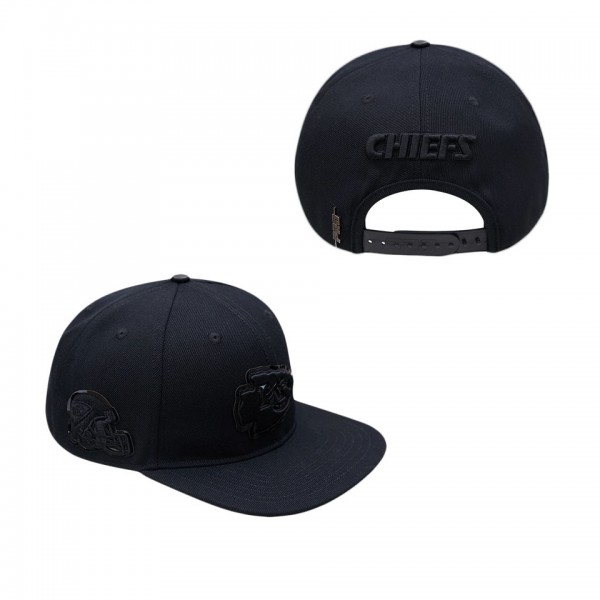 Men's Kansas City Chiefs Pro Standard Triple Black Snapback Hat