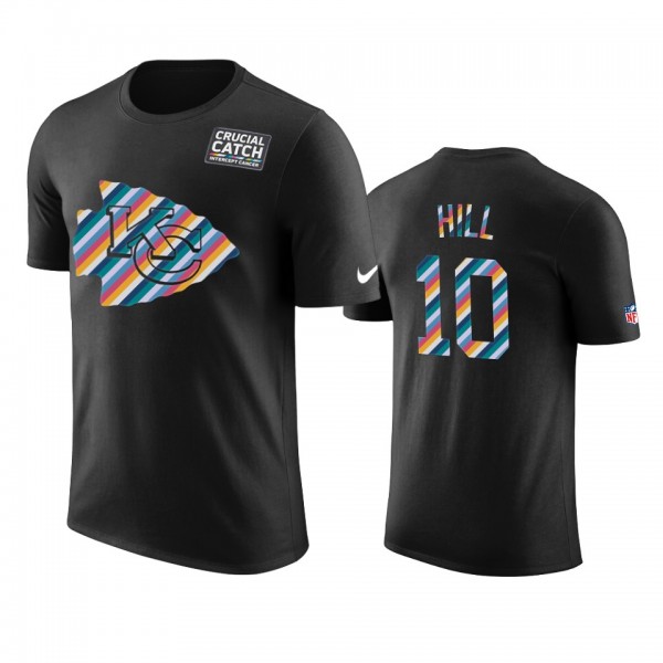 Men's Kansas City Chiefs Tyreek Hill Black Performance Crucial Catch T-shirt