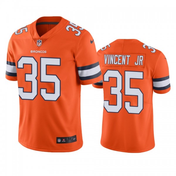 Color Rush Limited Denver Broncos Kary Vincent Jr. Orange Jersey