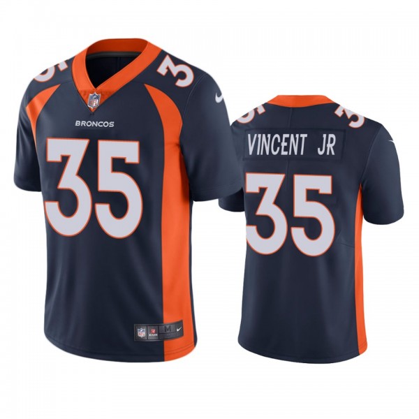 Kary Vincent Jr. Denver Broncos Navy Vapor Limited...