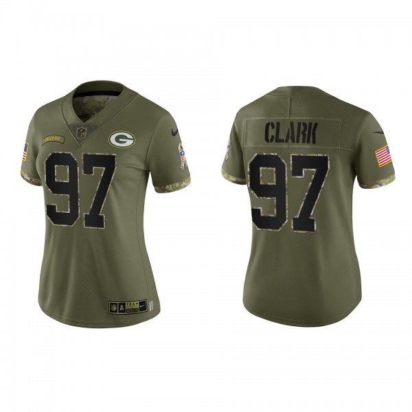 Kenny Clark Women's Green Bay Packers Olive 2022 S...