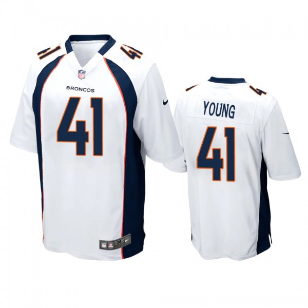 Denver Broncos Kenny Young White Game Jersey