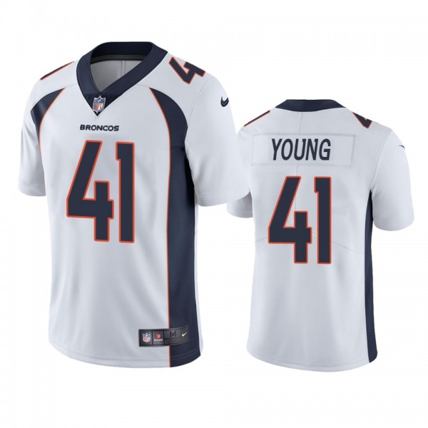 Kenny Young Denver Broncos White Vapor Limited Jer...