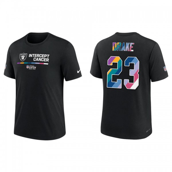 Kenyan Drake Las Vegas Raiders Black 2022 NFL Crucial Catch Performance T-Shirt