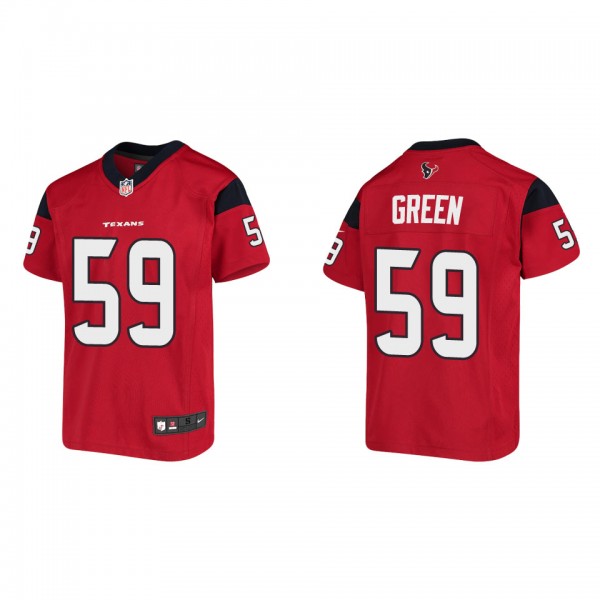 Youth Kenyon Green Houston Texans Red Game Jersey