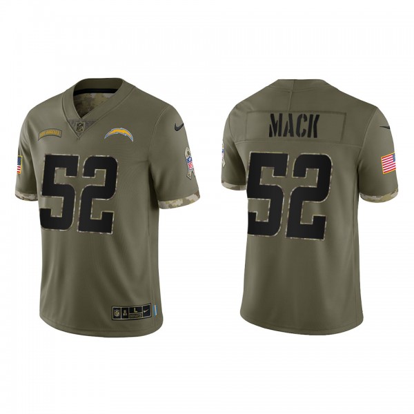 Khalil Mack Los Angeles Chargers Olive 2022 Salute...