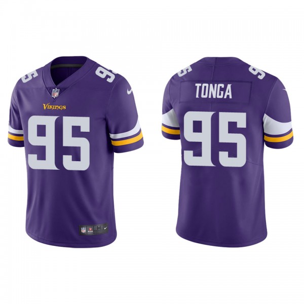 Men's Minnesota Vikings Khyiris Tonga Purple Vapor...