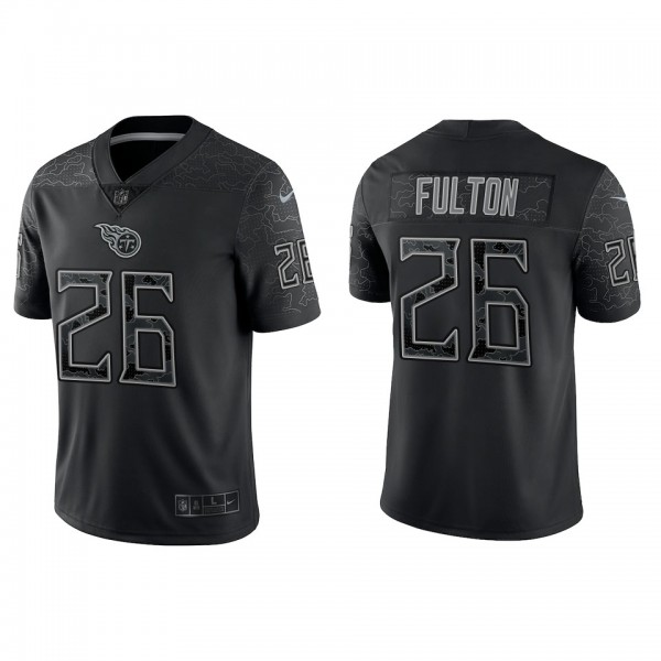 Kristian Fulton Tennessee Titans Black Reflective Limited Jersey