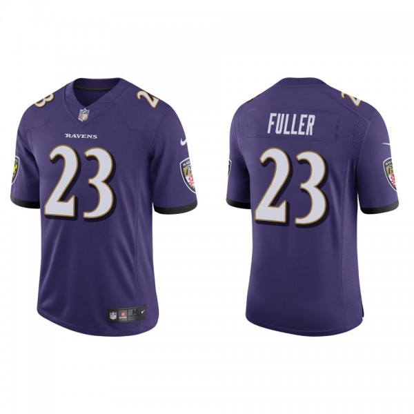 Men's Baltimore Ravens Kyle Fuller Purple Vapor Li...