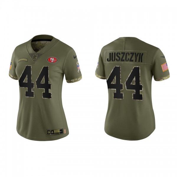 Kyle Juszczyk Women's San Francisco 49ers Olive 2022 Salute To Service Limited Jersey