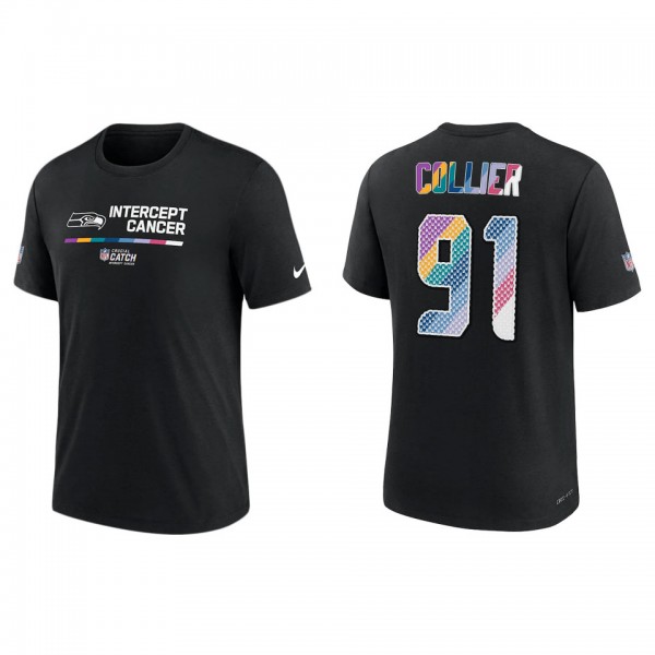 L.J. Collier Seattle Seahawks Black 2022 NFL Crucial Catch Performance T-Shirt