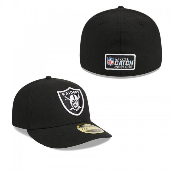 Men's Las Vegas Raiders Black 2023 NFL Crucial Catch Low Profile 59FIFTY Fitted Hat