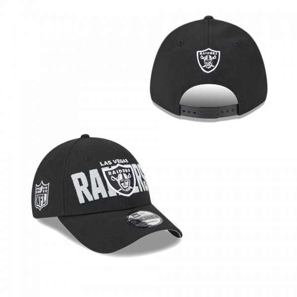 Men's Las Vegas Raiders Black 2023 NFL Draft 9FORTY Adjustable Hat