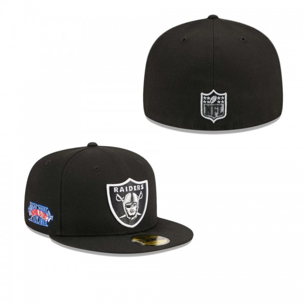Men's Las Vegas Raiders Black Main Patch 59FIFTY Fitted Hat