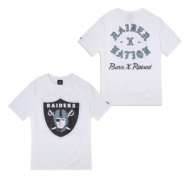 Men's Las Vegas Raiders Born x Raised White Heavyweight T-Shirt
