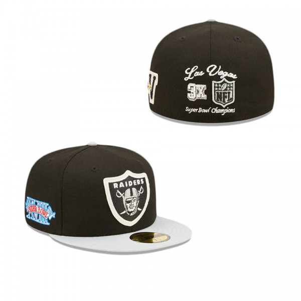 Las Vegas Raiders Letterman 59FIFTY Fitted Hat