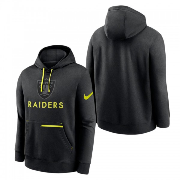 Men's Las Vegas Raiders Nike Black Volt Pullover Hoodie