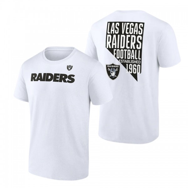 Las Vegas Raiders Fanatics Branded White Hot Shot T-Shirt