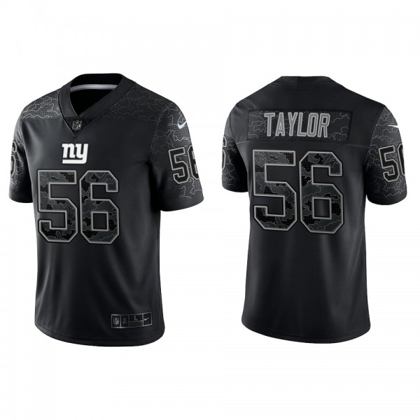 Lawrence Taylor New York Giants Black Reflective L...