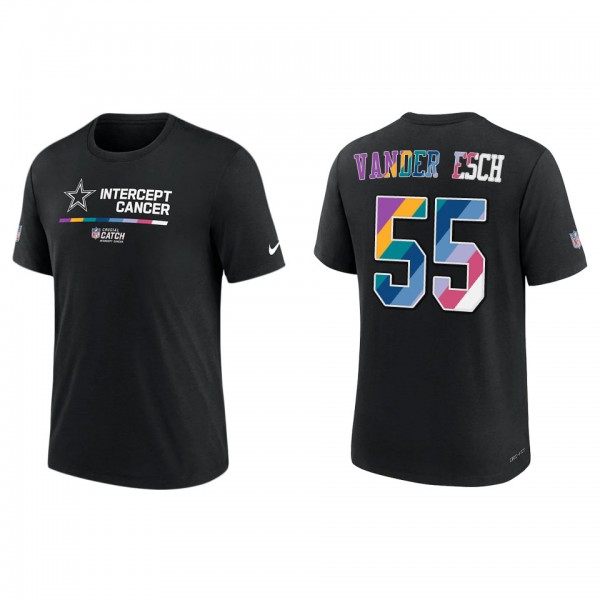 Leighton Vander Esch Dallas Cowboys Black 2022 NFL Crucial Catch Performance T-Shirt