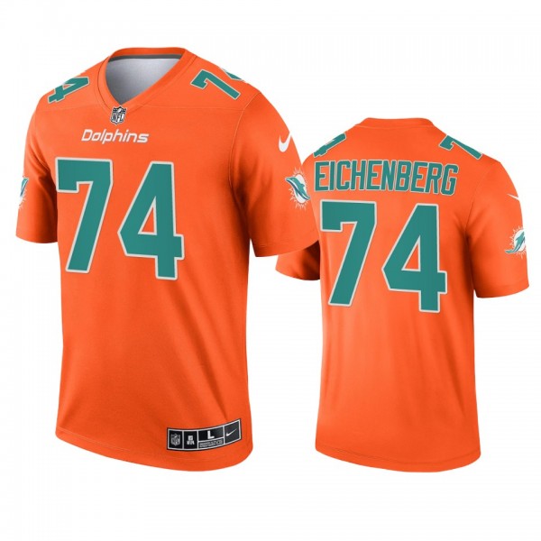 Miami Dolphins Liam Eichenberg Orange 2021 Inverte...