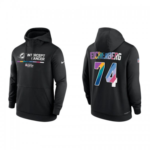 Liam Eichenberg Miami Dolphins 2022 Crucial Catch Therma Performance Pullover Hoodie