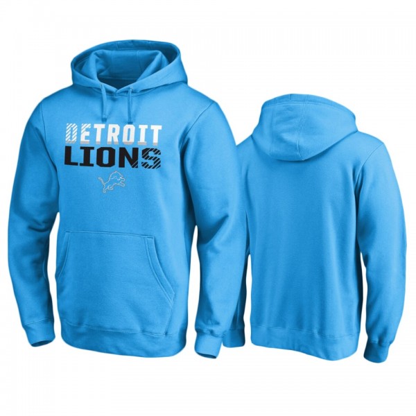 Detroit Lions Blue Iconic Fade Out Pullover Hoodie