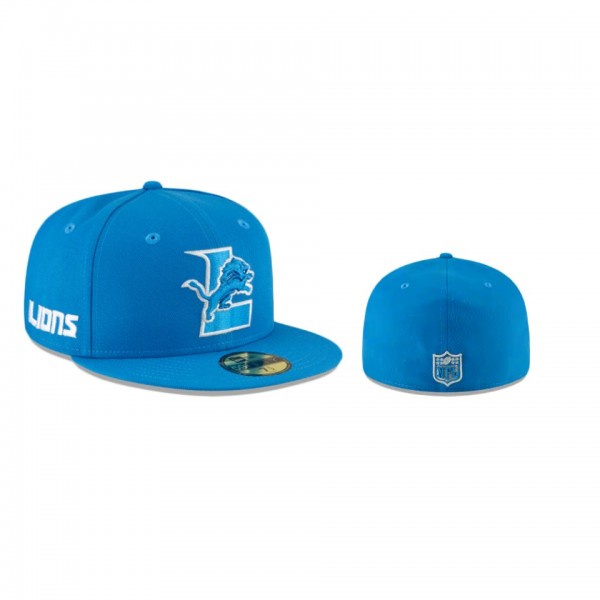 Detroit Lions Blue Logo Mix 59Fifty Fitted Hat