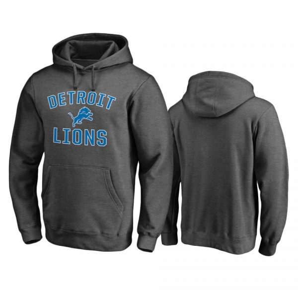 Detroit Lions Charcoal Victory Arch Pullover Hoodi...