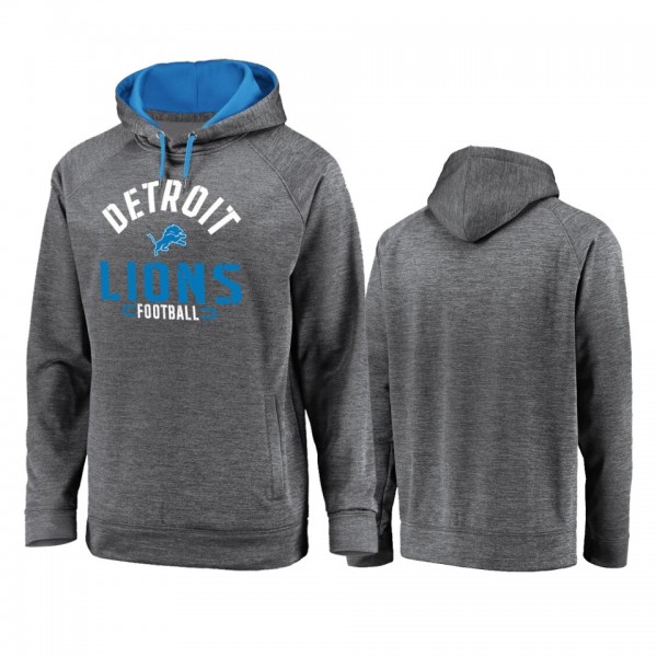 Detroit Lions Gray Battle Charged Raglan Pullover Hoodie