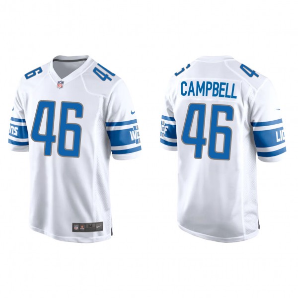 Men's Detroit Lions Jack Campbell White 2023 NFL D...