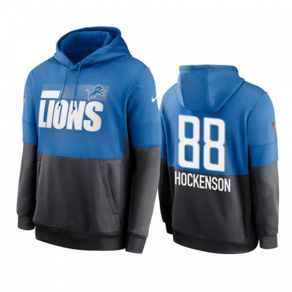 Detroit Lions T.J. Hockenson Blue Charcoal Sidelin...
