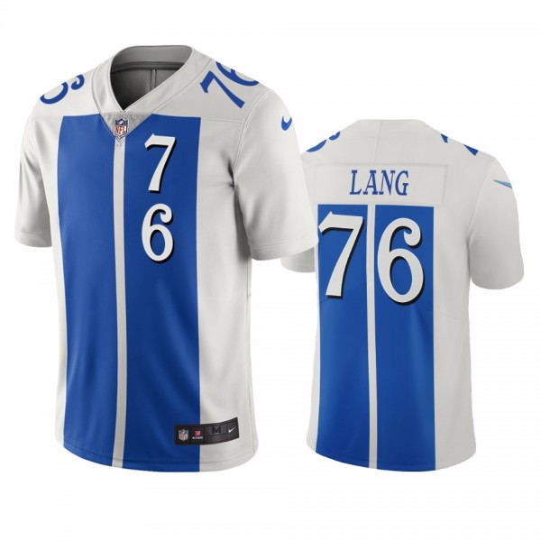 Detroit Lions T.J. Lang White Blue City Edition Vapor Limited Jersey