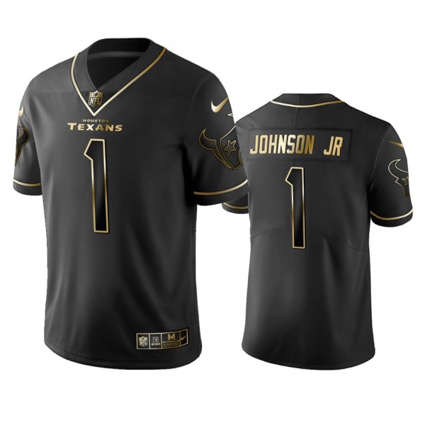 Texans Lonnie Johnson Jr. Black Golden Edition Vapor Limited Jersey