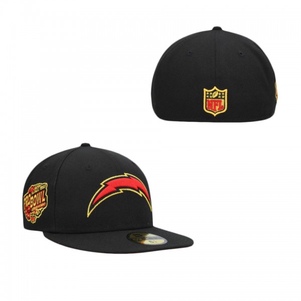 Los Angeles Chargers Black 1999 Pro Bowl Cobra Kai 59FIFTY Fitted Hat
